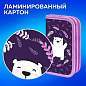 Пенал ПИФАГОР, 2 отделения, ламинированный картон, 19х11 см, "Happy bear", 272246 (арт. 272246)
