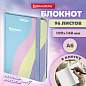 Блокнот с резинкой в клетку 96л, МАЛЫЙ ФОРМАТ А6 109х148, твердая обложка, BRAUBERG, PASTEL, 117019 (арт. 117019)