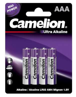Элемент питания Camelion Ultra Alkaline LR03/286 BL4 (арт. 838520)