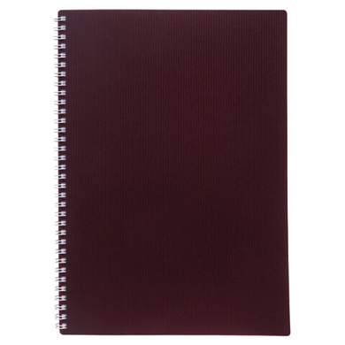 Тетрадь обложка пластик, А4, 80 л., гребень, клетка, HATBER, "VELVET" Бордо, 081564, 80Т4В1гр_01606 (арт. 405495)
