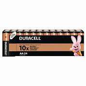 Батарейки КОМПЛЕКТ 24 шт., DURACELL Basic ОРИГИНАЛ, АА (LR6, 15А), алкалиновые, пальчиковые, Б0064986 (арт. 456993)