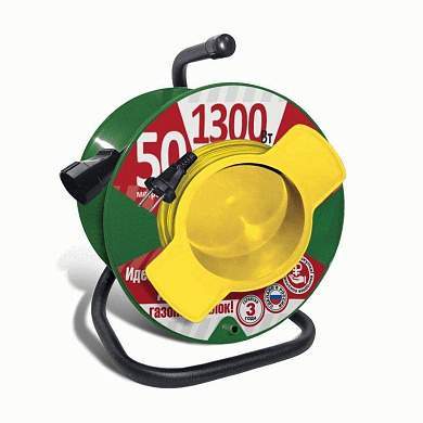 СОЮЗ силовой удлинитель на пласт. катуш. ПВС 2х0.75 1 роз. 50 м 6А 481S-2105 (арт. 381029)