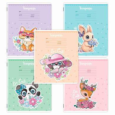 Тетрадь 12 л. ЮНЛАНДИЯ, линия, обложка картон, BE CUTE, 107285 (арт. 107285)