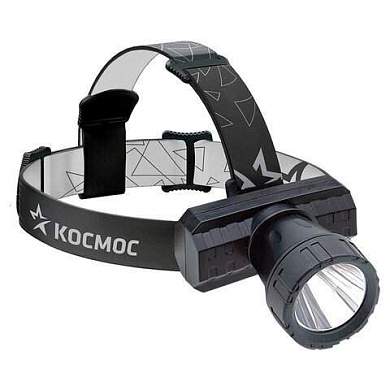 Фонарь налобный аккумуляторный КОСМОС 3 Вт LED, Li-ion, заряд от USB, KocAcHead3W (арт. 238271)