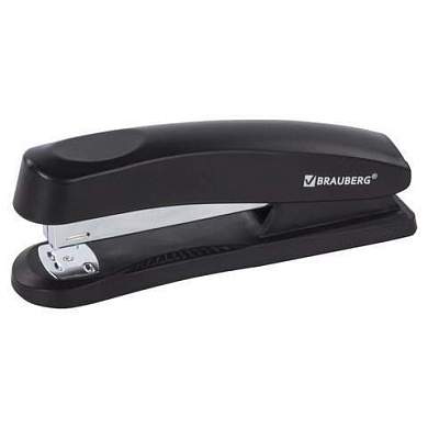 Степлер №24/6, 26/6 BRAUBERG "Standard+", до 30 листов, полнозагрузочный,черный, 228606 (арт. 228606)
