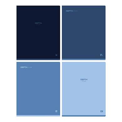 Тетрадь 48л., А5, клетка BG "Monocolor. Blue", soft-touch ламинация (арт. 340986)