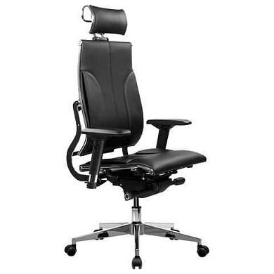 Кресло МЕТТА "YOGA" Y 2DM B2-10D, 2D-спинка, 3D-подголовник, 4D-подлокотники, экокожа, черное (арт. 533002)