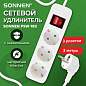 Удлинитель сетевой SONNEN PSW-303, 3 розетки c заземлением, выключатель 10 А, 3 м, белый, 513660 (арт. 513660)