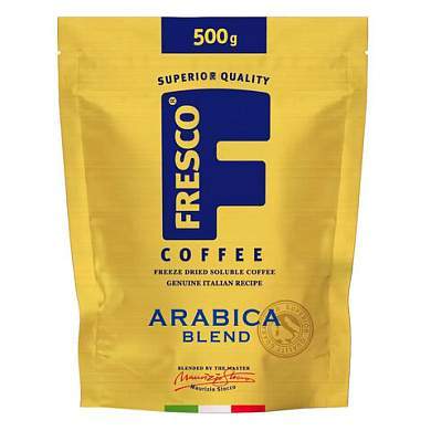 Кофе растворимый FRESCO "Arabica Blend", сублимированный, 500 г, мягкая упаковка (арт. 623017)