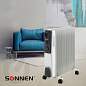 Обогреватель масляный SONNEN DFS-11, 2500 Вт, 11 секций, белый, 453500 (арт. 453500)