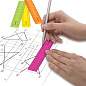 Линейки пластиковые 15 см неоновые BRAUBERG, НАБОР 4 штуки, пенал, 210881 (арт. 210881)