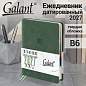 Ежедневник датированный 2027, B6, 125х173 мм, GALANT "Vivid", под кожу, зеленый, 117860 (арт. 117860)