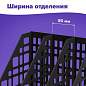 Лоток вертикальный для бумаг BRAUBERG "MAXI Plus", 240 мм, 3 отделения, сетчатый, сборный, черный, 237013 (арт. 237013)