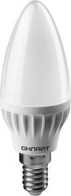 ОНЛАЙТ свеча C37 E14 8W(560lm) 2700K 2K 106x37 OLL-C37-8-230-2.7K-E14-FR 71632 (арт. 571736)