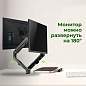 Кронштейн для двух мониторов настольный VESA 75х75, 100х100, 17"-27", до 14 кг, SONNEN MOTION, 455945 (арт. 455945)
