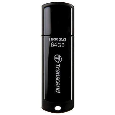 Флеш-диск 64 GB TRANSCEND Jetflash 700 USB 3.0, черный, TS64GJF700 (арт. 513178)