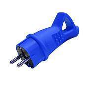 UNIVersal вилка угловая с кольцом каучук (синий) 2Р+РЕ 1х16А 220-240V IP44 3040 (РФ) (арт. 852524)