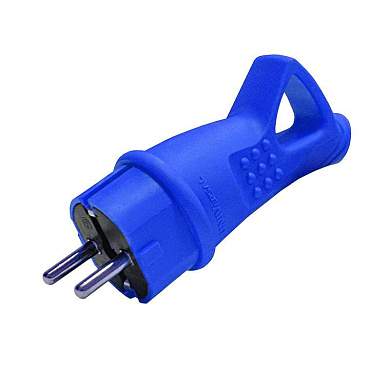 UNIVersal вилка угловая с кольцом каучук (синий) 2Р+РЕ 1х16А 220-240V IP44 3040 (РФ) (арт. 852524)