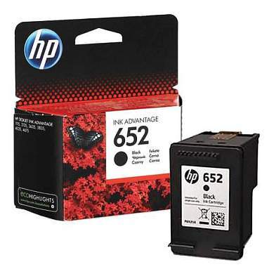 Картридж струйный HP (F6V25AE) DeskJet 2135/3635/3835/4535/4675/1115, №652, черный, оригинальный, ресурс 360 стр. (арт. 362221)
