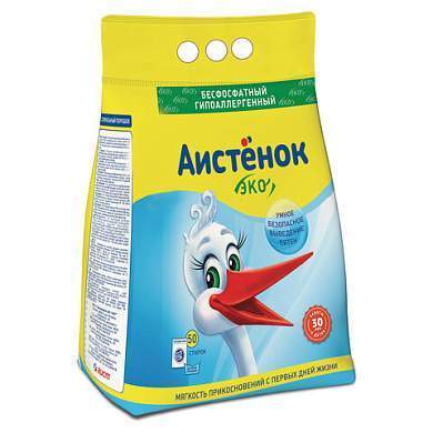 Стиральный порошок для всех типов стирки, 4 кг, АИСТЁНОК "Волшебный вихрь", бесфосфатный, 4301010015 (арт. 604880)