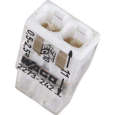 WAGO 2273-242 2х(0,5-2,5мм2) клеммная колодка н/г Cu/Al контактная паста 450В (100!) Германия (арт. 388484)
