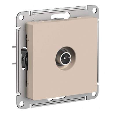 Schneider AtlasDesign мех. розетка TV СУ 1 мест. песочный (оконечная, RG6, 1dB) ATN002191 (5!) (арт. 852313)
