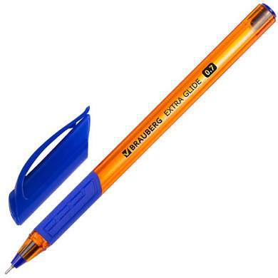 Ручка шариковая масляная BRAUBERG "Extra Glide GT Tone Orange", СИНЯЯ, узел 0,7 мм, линия письма 0,35 мм, 142923 (арт. 142923)