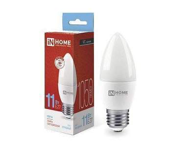 Asd/Inhome Vc Свеча C37 E27 11W(820Lm) 6500K 6K (Без Пульсации) 4868 (арт. 702879)