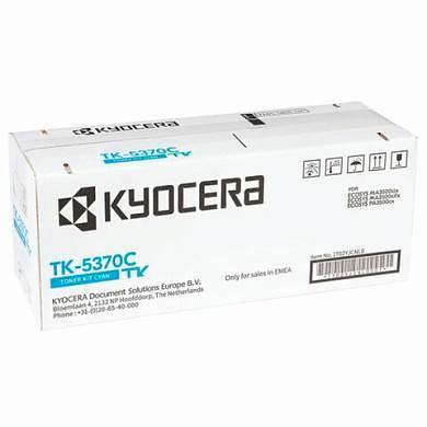Тонер-картридж KYOCERA (TK-5370C) ECOSYS PA3500cx/MA3500cix/MA3500cifx, голубой, оригинальный, ресурс 5000 страниц, 1T02YJCNL0 (арт. 364456)