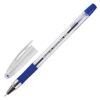 Ручка шариковая масляная с грипом BRAUBERG "Model-XL" ORIGINAL, СИНЯЯ, узел 0,7 мм, линия письма 0,35 мм, 143242 (арт. 143242)