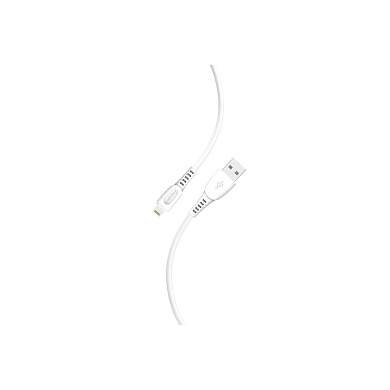 Кабель Smartbuy S40, USB - Lightning, для Apple, 3A output, 1м, белый (арт. 384290)