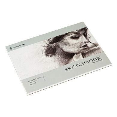 Скетчбук для графики и эскизов 40л., А5 Greenwich Line "Graphics. Graceful girl", на склейке, 160г/м2 (арт. 344720)