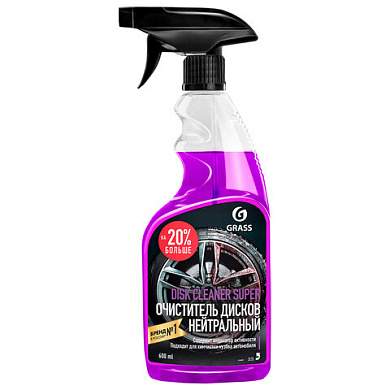 Очиститель колесных дисков 600 мл, GRASS DISK CLEANER SUPER, нейтральный, распылитель, 110405 (арт. 703801)