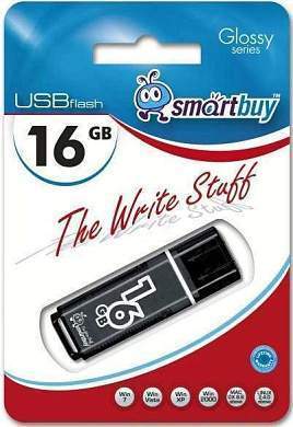 Флэш-диск (флэшка) USB 16Gb SmartBuy Glossy Blue (SB16GBGS-B) (арт. 429692)
