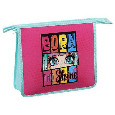Папка для тетрадей 1 отделение, А4, ArtSpace "Born to shine", пластик, на молнии (арт. 365807)