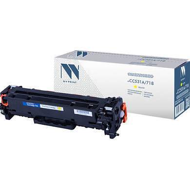 Картридж лазерный NV PRINT (NV-718Y) для CANON LBP7200Cdn/MF8330Cdn/8350Cdn, желтый, ресурс 2900 стр., NV-CC532A/718Y (арт. 362349)