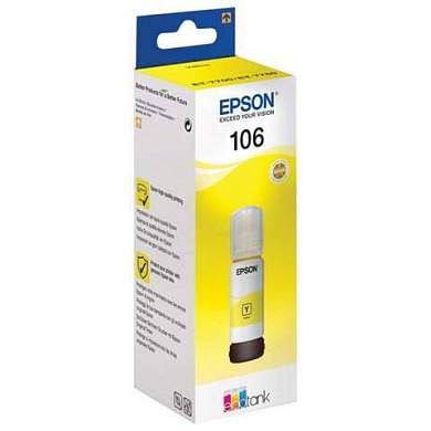 Чернила EPSON 106 (C13T00R440) для СНПЧ L7160/L7180, желтые, ОРИГИНАЛЬНЫЕ (арт. 363593)