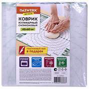 Коврик силиконовый для раскатки/запекания 40х60 см, зеленый, ПОДАРОК пластиковый нож, DASWERK, 608426 (арт. 608426)