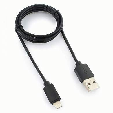 Кабель USB(A)шт. - 8pin шт. для iPhone5/6/7/8/X, IPod, IPad Гарнизон, 1м, черный,пакет,GCC-USB2-Ap2 (арт. 711056)