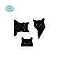 Закладки магнитные для книг, 3шт., MESHU "Black cat" (арт. 344777)