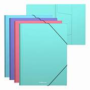 Папка на резинках ERICH KRAUSE "Diagonal Pastel", до 300 листов, ассорти, 600 мкм, 50400 (арт. 272939)