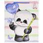Пакет подарочный (1 штука) 26x13x32 см, ЗОЛОТАЯ СКАЗКА "Lovely Panda", глиттер, белый с голубым, 608241 (арт. 608241)