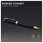 Ручка шариковая Parker "Sonnet Matte Black GT" черная, 1,0мм, поворот., подарочная упаковка (арт. 240065)