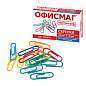 Скрепки ОФИСМАГ, 28 мм, цветные, 100 шт., в картонной коробке, 225210 (арт. 225210)