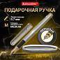 Ручка подарочная перьевая BRAUBERG "Larghetto", СИНЯЯ, корпус серебристый с хромированными деталями, 143475 (арт. 143475)