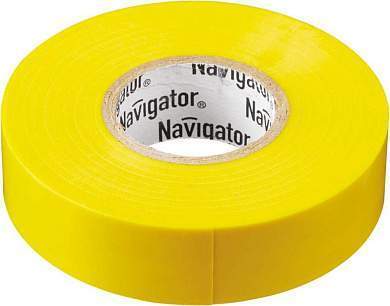 Изолента ПВХ 19/20 Navigator желтая (10!) 71112 (арт. 634094)