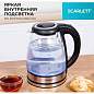 Чайник SCARLETT SC-EK27G88, 1,8 л, 1800 Вт, закрытый нагревательный элемент, стекло, черный (арт. 457207)