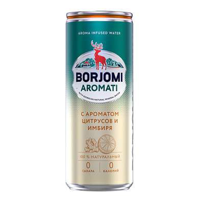 Напиток ГАЗИРОВАННЫЙ BORJOMI "Flavored Water Цитрус-Имбирь" 0,33 л, BR000228 (арт. 624940)