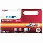 Батарейки алкалиновые "мизинчиковые" КОМПЛЕКТ 12 шт., PHILIPS Power Alkaline, ААА (LR03, 15А), блистер, Б0064681 (арт. 457395)