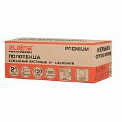 Полотенца бумажные 150 шт., LAIMA PREMIUM (H2), W-сложение, 2-слойные, белые, КОМПЛЕКТ 21 пачка, 32х21,6 см, 116378 (арт. 116378)